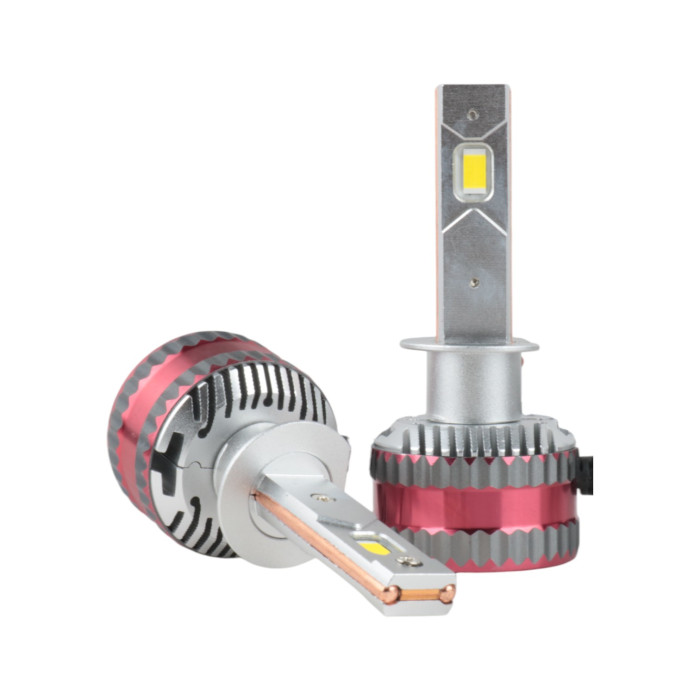 LED лампы Audi 100 C4 1990–1994 H1 K70 для дальнего света (14000Lm 6000K) / Ауди 100 Ц4 (комплект 2 шт.)