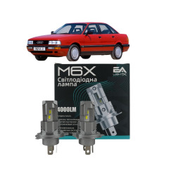  LED лампи Audi 90 1987-1991 H4 M6X ближнє/дальнє світло (4000Lm) /
Ауді 90 (комплект 2 шт.)