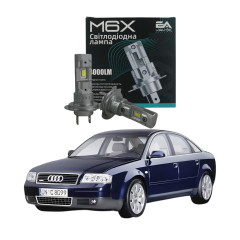 LED лампи Audi A6 C5 1997-2004 H7 M6X ближнє світло (4000Lm 5500K) / Ауді А6 (комплект 2 шт.)