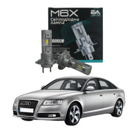 LED лампы Audi A6 C6 2004-2011 H7 M6X дальний свет (4000Lm 5500K) / Ауди А6 (комплект 2 шт.)