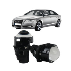 Bi-LED линзы 3" Audi A6 C6 2004-2011 62W 5700K NHK JN500 / Ауди А6 (2 шт.)