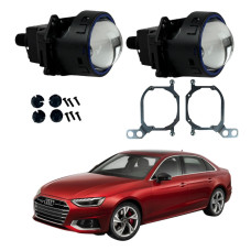 Bi-LED лінзи Audi A4 / A4L (LED Headlamp) 2020-2021 3" X11 EA Light X 72/82W з перехідними рамками (2 шт.)
