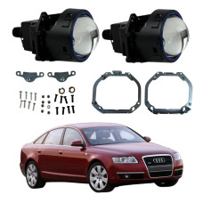 Bi-LED лінзи Audi A6 C6 / A6L (AFS / High Configuration) 2005-2011 3" X11 EA Light X 72/82W з перехідними рамками (2 шт.)