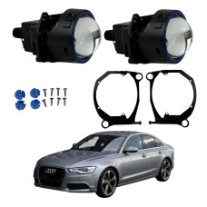 Bi-LED лінзи Audi A6 C7 / A6L (AFS) 2011-2014 3" X11 EA Light X 72/82W з перехідними рамками (2 шт.)
