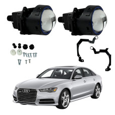 Bi-LED лінзи Audi A6 C7 Facelift (LED Type) 2015-2018 3" X11 EA Light X 72/82W з перехідними рамками (2 шт.)
