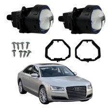 Bi-LED лінзи Audi A8 (D4) (AFS) 2012-2013 3" X11 EA Light X 72/82W з перехідними рамками (2 шт.)