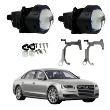 Bi-LED лінзи Audi A8L 2011-2013 / A6L 2012-2016 (AFS) 3" X11 EA Light X 72/82W з перехідними рамками (2 шт.)
