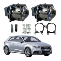 Комплект Bi-LED лінз Audi A3 / A3L (LED Type) 2017-2020 EA Light X 3" X13 95W з перехідними рамками (2 шт.)