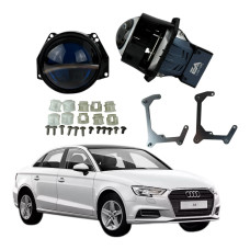Комплект Bi-LED лінз Audi A3 2017-2020 EA Light X 3" X10 82W з перехідними рамками (2 шт.)