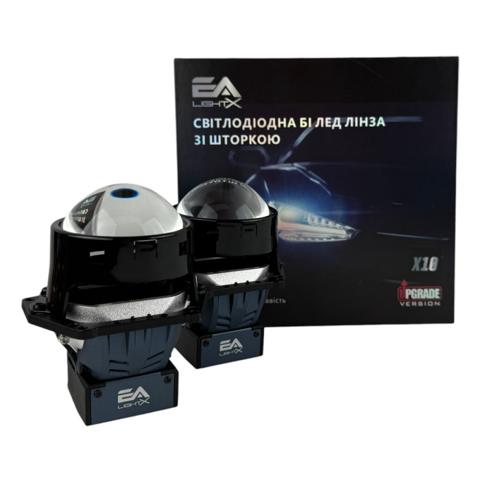 Комплект Bi-LED лінз Audi A3 2017-2020 EA Light X 3" X10 82W з перехідними рамками (2 шт.)