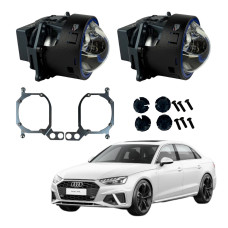 Комплект Bi-LED лінз Audi A4 / A4L (LED Headlamp) 2020-2021 EA Light X 3" X13 95W з перехідними рамками (2 шт.)