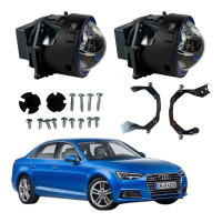Комплект Bi-LED лінз Audi A4 / A4L (LED Type) 2016-2019 EA Light X 3" X13 95W з перехідними рамками (2 шт.)