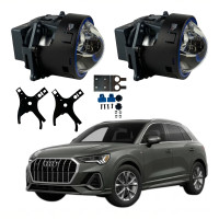 Комплект Bi-LED линз Audi Q3 (F3) (LED Type) 2018-2021 EA Light X 3" X13 95W с переходными рамками (2 шт.)