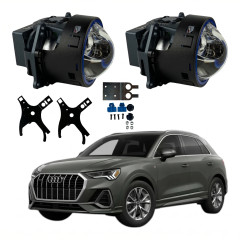 Комплект Bi-LED лінз Audi Q3 (F3) (LED Type) 2018-2021 EA Light X 3" X13 95W з перехідними рамками (2 шт.)