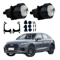 Комплект Bi-LED лінз Audi Q5L (Ближнє світло / LED Type) 2021-2022 EA Light X 3" X11 80W з перехідними рамками (2 шт.)