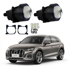 Комплект Bi-LED лінз Audi Q5L (High Beam) 2021-2022 EA Light X 3" X11 80W з перехідними рамками (2 шт.)
