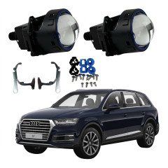 Комплект Bi-LED лінз Audi Q7 (4M) Xenon 2016 EA Light X 3" X11 80W з перехідними рамками (2 шт.)