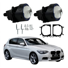 Комплект Bi-LED лінз BMW 1 Серії (F20/F21 LCI) (заміна штатного LED / LED Type) 2018 EA Light X 3" X11 80W з перехідними рамками (2 шт.)