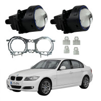 Комплект Bi-LED линз BMW 3 Серии (E90/E92) 2009 AFS ZKW EA Light X 3" X11 80W с переходными рамками (2 шт.)