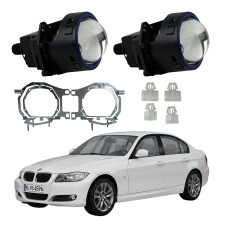 Комплект Bi-LED лінз BMW 3 Серії (E90/E92) 2009 AFS ZKW EA Light X 3" X11 80W з перехідними рамками (2 шт.)