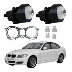 Комплект Bi-LED лінз BMW 3 Серії (E90/E92) 2009 AFS ZKW EA Light X 3" X11 80W з перехідними рамками (2 шт.)