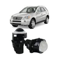 Bi-LED линзы 3" Mercedes-Benz ML W164 2005-2011 62W 5700K NHK JN500 / Мерседес-Бенц МЛ-Класс (2 шт.)