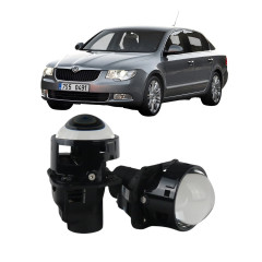 Bi-LED лінзи 3" Skoda Superb 2 2008-2013 62W 5700K NHK JN500 / Шкода Суперб (2 шт.)