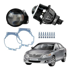Комплект Bi-LED лінз Toyota Camry XV40 2006-2011 EA Light X 3" X8 70W з перехідними рамками (2 шт.)