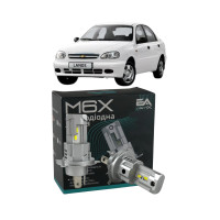 LED лампи Chevrolet Lanos 2005- H4 M6X ближнє/дальнє світло (4000Lm 5500K) / Шевроле Ланос (комплект 2 шт.)