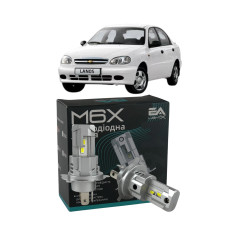 LED лампи Chevrolet Lanos 2005- H4 M6X ближнє/дальнє світло (4000Lm 5500K) / Шевроле Ланос (комплект 2 шт.)