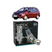 LED лампи Chevrolet Rezzo 2005- H4 M6X ближнє/дальнє світло (4000Lm 5500K) / Шевроле Реззо (комплект 2 шт.)
