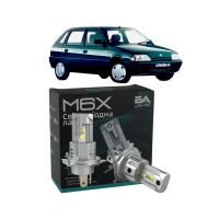 LED лампы Citroen AX 1986-1998 H4 M6X ближний/дальний свет (4000Lm 5500K) / Ситроен Ax (комплект 2 шт.)