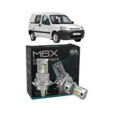 LED лампы Citroen Berlingo 1996-2008 H4 M6X ближний/дальний свет (4000Lm 5500K) / Ситроен Берлинго (комплект 2 шт.)