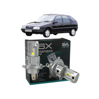 LED лампи Citroen ZX 1991-1998 H4 M6X ближнє/дальнє світло (4000Lm 5500K) / Сітроен Zx (комплект 2 шт.)