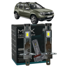 LED лампи Dacia Duster 2010- H1 M6X дальнє світло (4000Lm 5500K) / Дачія Дастер (комплект 2 шт.)