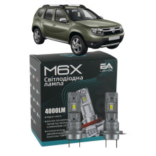 LED лампи Dacia Duster 2010- H7 M6X ближнє світло (4000Lm 5500K) / Дачія Дастер (комплект 2 шт.)