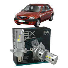 LED лампи Dacia Logan 2004- H4 M6X ближнє/дальнє світло (4000Lm 5500K) / Дачія Логан (комплект 2 шт.)