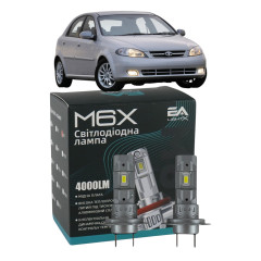 LED лампи Daewoo Lacetti Hatchback 2004- H7 M6X ближнє світло (4000Lm 5500K) / Деу Лачетті Хетчбек (комплект 2 шт.)