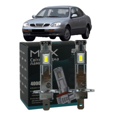 LED лампы Daewoo Leganza 1997-2002 H1 M6X ближний свет (4000Lm 5500K) / Дэу Леганза (комплект 2 шт.)