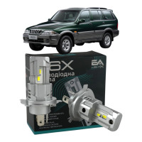 LED лампи Daewoo Musso 1998- H4 M6X ближнє/дальнє світло (4000Lm 5500K) / Деу Муссо (комплект 2 шт.)