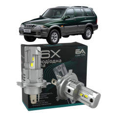 LED лампи Daewoo Musso 1998- H4 M6X ближнє/дальнє світло (4000Lm 5500K) / Деу Муссо (комплект 2 шт.)