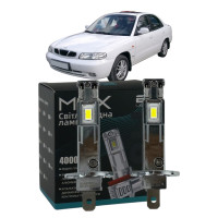LED лампы Daewoo Nubira (Dual Reflector) 1997- H1 M6X дальний свет (4000Lm 5500K) / Дэу Нубира (комплект 2 шт.)