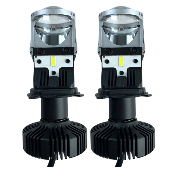 Лінзовані LED лампи Chevrolet Aveo 2003-2011 H4 G-XP ближнє/дальнє світло (8000Lm 6500K) / міні лінзи Шевроле Авео Т250 (2 шт.)