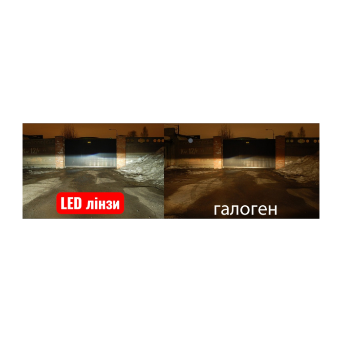 Лінзовані LED лампи Chevrolet Aveo 2003-2011 H4 G-XP ближнє/дальнє світло (8000Lm 6500K) / міні лінзи Шевроле Авео Т250 (2 шт.)