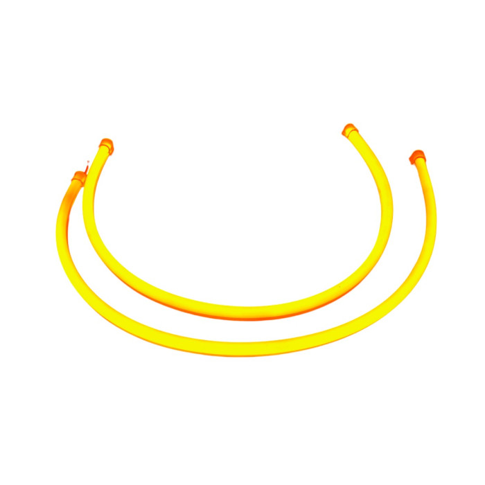 Гибкая LED трубка ДХО (DRL) в фары AES 60 см, с мигающим поворотником (Белый / Желтый)