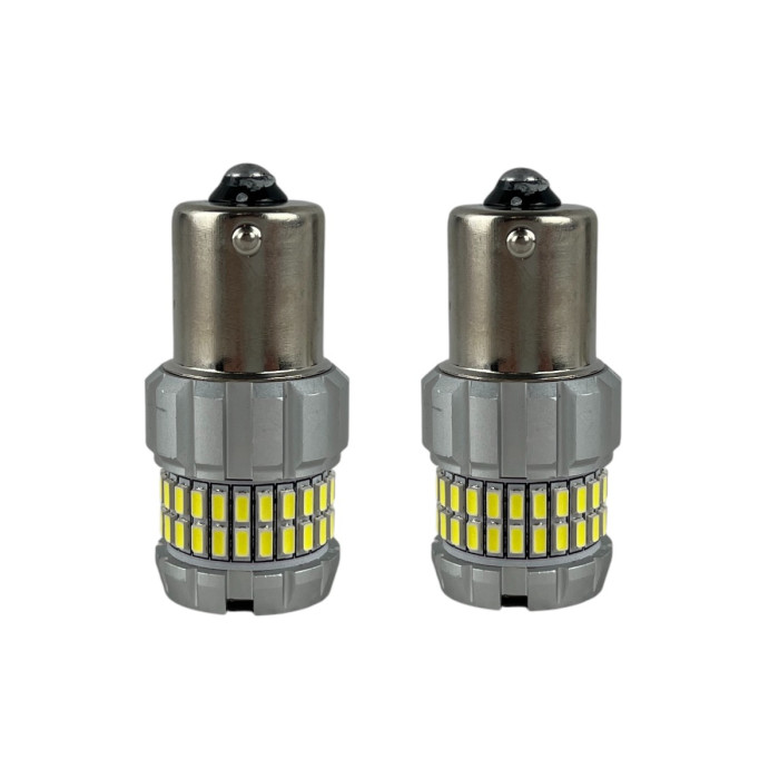 Світлодіодні автолампи 1156 P21W 60SMD Білі неполярні для ДХО, габаритів та поворотів (комплект 2 шт)