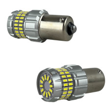 Светодиодные автолампы 1156 P21W 60SMD Белые неполярные для ДХО, габаритов и поворотов (комплект 2 шт)