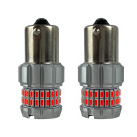 Світлодіодні автолампи 1156 P21W 60SMD Червоні неполярні в стоп-сигнали та повороти (комплект 2 шт)