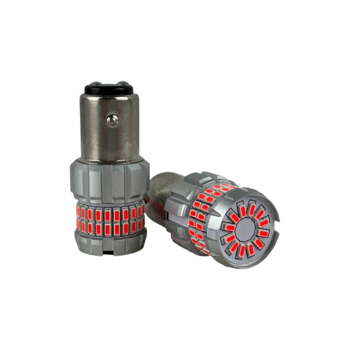 Світлодіодні автолампи 1156/1157 P21/5W 60SMD Червоні двоконтактні в стоп-сигнали та габарити (комплект 2 шт)