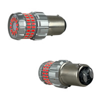 Світлодіодні автолампи 1156/1157 P21/5W 60SMD Червоні двоконтактні в стоп-сигнали та габарити (комплект 2 шт)